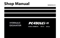 Komatsu PC490LCi-11 Hydraulic Excavator Service Repair Shop Manual