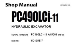 Komatsu PC490LCi-11 Hydraulic Excavator Service Repair Shop Manual