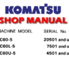 Komatsu PC60-5,PC60L-5,PC60U-5 Hydraulic Excavator Service Repair Manual
