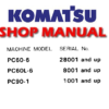 Komatsu PC60-6 , PC60L-6 , PC90-1 Hydraulic Excavator Service Repair Manual