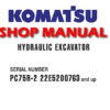 Komatsu PC75R-2 Hydraulic Excavator Service Repair Manual (S/N: 22E5200763 and up)