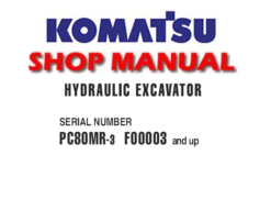 Komatsu PC80MR-3 Hydraulic Excavator Service Repair Manual (S/N: F00003 and up)