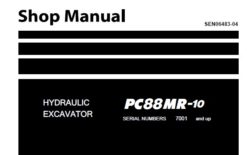 Komatsu PC88MR-10 Hydraulic Excavator Service Repair Shop Manual