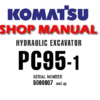 Komatsu PC95-1 Hydraulic Excavator Service Repair Manual (S/N: 5000007 and up)