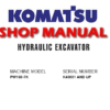 Komatsu PW160-7K Hydraulic Excavator Service Repair Manual (SN: K40001 and up)