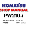 Komatsu PW210-1 Wheeled Excavator Service Repair Manual (SN: 10001 and up)