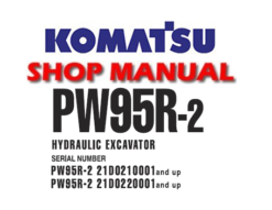 Komatsu PW95R-2 Hydraulic Excavator Service Repair Manual (SN 21D0210001 and up, 21D0220001 and up)