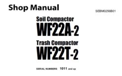 Komatsu Soil Compactor WF22A-2 , Trash Compactor WF22T-2 Service Repair Shop Manual