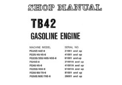 Komatsu TB42 Gasoline Engine (for Komatsu Forklift) Service Repair Shop Manual
