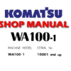 Komatsu WA100-1 Wheel Loader Service Repair Manual (S/N: 10001 and up)