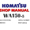Komatsu WA150-5 Wheel Loader Service Repair Manual (S/N: 65001 and up)