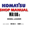 Komatsu WA180-3 Wheel Loader Service Repair Manual (S/N: 50001 and up)