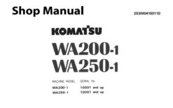 Komatsu WA200-1 , WA250-1 Wheel Loader Service Repair Shop Manual