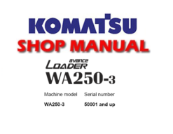 Komatsu WA250-3 Avance Wheel Loader Service Repair Manual (S/N: 50001 and up)
