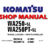 Komatsu WA250-5L, WA250PT-5L Wheel Loader Service Manual (SN: A73001 and up, A79001 and up)