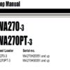 Komatsu WA270-3 , WA270PT-3 Wheel Loaders Service Repair Manual