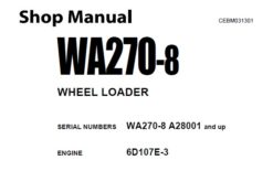 Komatsu WA270-8 Wheel Loader Service Repair Manual (A28001 and up)