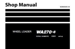 Komatsu WA270-8 Wheel Loader Service Repair Shop Manual
