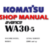 Komatsu WA30-5 Wheel Loader Service Repair Manual (S/N: 22005 and up)