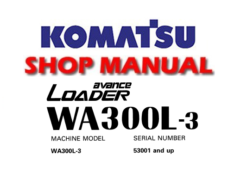 Komatsu WA300L-3 Avance Wheel Loader Service Repair Manual (S/N: 53001 and up)