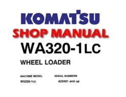 Komatsu WA320-1LC Wheel Loader Service Repair Manual (S/N: A25001 and up)