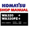 Komatsu WA320-6 , WA320PZ-6 Wheel Loader Service Repaie Manual (S/N: 70001 and up)