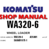 Komatsu WA320-6 Wheel Loader Service Repair Manual (S/N: A35001 and up)