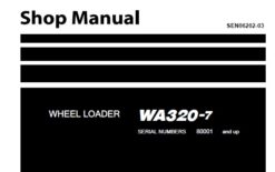 Komatsu WA320-7 Wheel Loader Service Repair Shop Manual