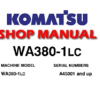 Komatsu WA380-1LC Wheel Loader Service Repair Manual (S/N: A45001 and up)
