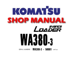 Komatsu WA380-3 Wheel Loader Service Repair Manual (S/N: 50001 and up)