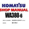 Komatsu WA380-6 Wheel Loader Service Repair Manual (S/N: A54001 and up)
