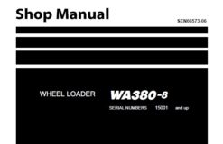 Komatsu WA380-8 Wheel Loader Service Repair Shop Manual