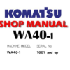 Komatsu WA40-1 Wheel Loader Service Repair Manual (S/N: 1001 and up)
