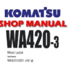 Komatsu WA420-3 Wheel Loader Service Repair Manual (S/N: WA420H20051 and up)