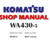 Komatsu WA430-5 Wheel Loader Service Repair Manual (S/N: 60001 and up)