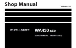 Komatsu WA430-6E0 Wheel Loader Service Repair Shop Manual (H60266 and up)