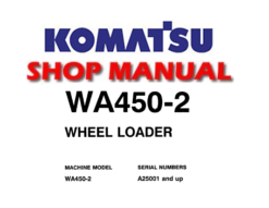 Komatsu WA450-2 Wheel Loader Service Repair Manual (S/N: A25001 and up)