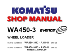 Komatsu WA450-3 , WA450-3MC Wheel Loader Service Repair Manual (S/N: A31001 and up , A35001 and up)
