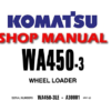 Komatsu WA450-3 Wheel Loader Service Repair Manual (S/N: A30001 and up)