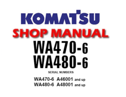 Komatsu WA470-6, WA480-6 Wheel Loader Service Repair Manual (S/N: A46001 and up, A48001 and up)