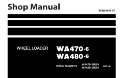 Komatsu WA470-6 , WA480-6 Wheel Loader Service Repair Shop Manual