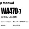 Komatsu WA470-7 Wheel Loader Service Repair Shop Manual (S/N: A47001 and up)