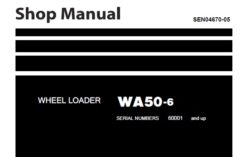 Komatsu WA50-6 Wheel Loader Service Repair Shop Manual (60001 and up)