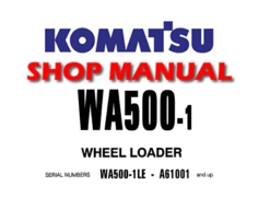 Komatsu WA500-1 Wheel Loader Service Repair Manual (SN A61001 and up )