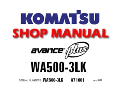 Komatsu WA500-3LK Wheel Loader Service Repair Manual (S/N: A71001 and up)