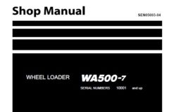 Komatsu WA500-7 Wheel Loader Service Repair Shop Manual