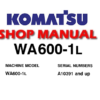 Komatsu WA600-1L Wheel Loader Service Repair Manual (S/N: 10391 and up)