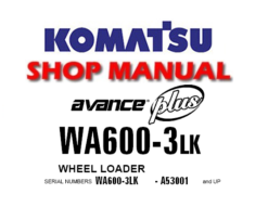 Komatsu WA600-3LK Wheel Loader Service Repair Manual (S/N: A51001 and up)