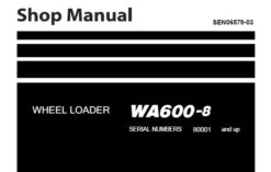 Komatsu WA600-8 Wheel Loader Service Repair Shop Manual (80001 and up)