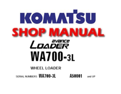 Komatsu WA700-3L Avance Wheel Loader Service Repair Manual (S/N: A50001 and up)